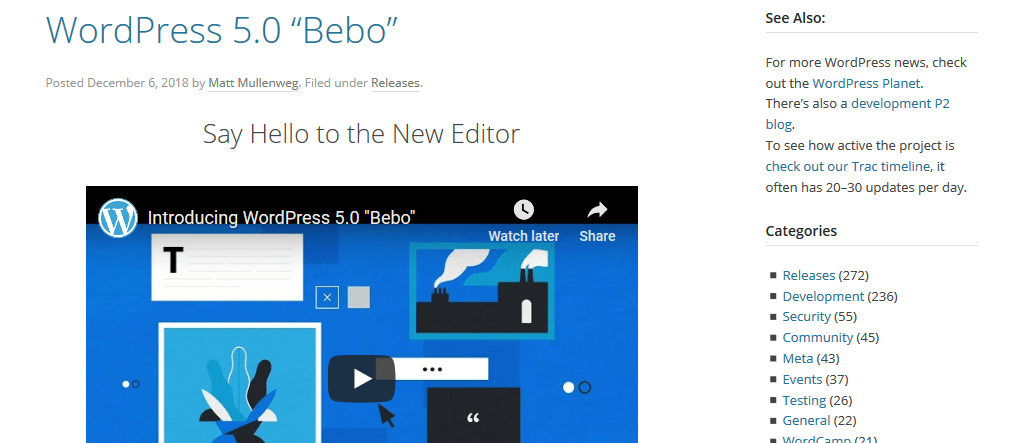 WordPress 5.0 – What does it have to offer?